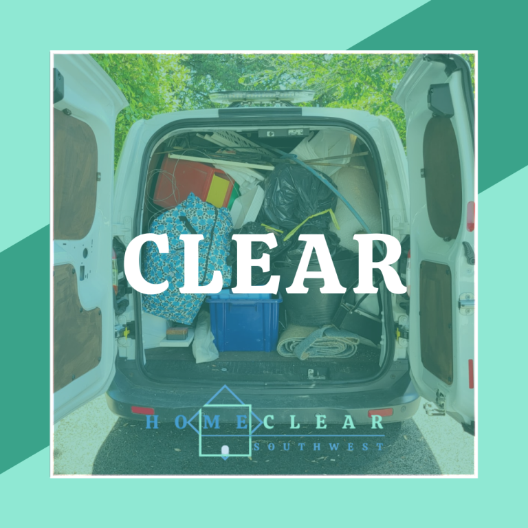 A loaded van clearing rubbish in Cornwall